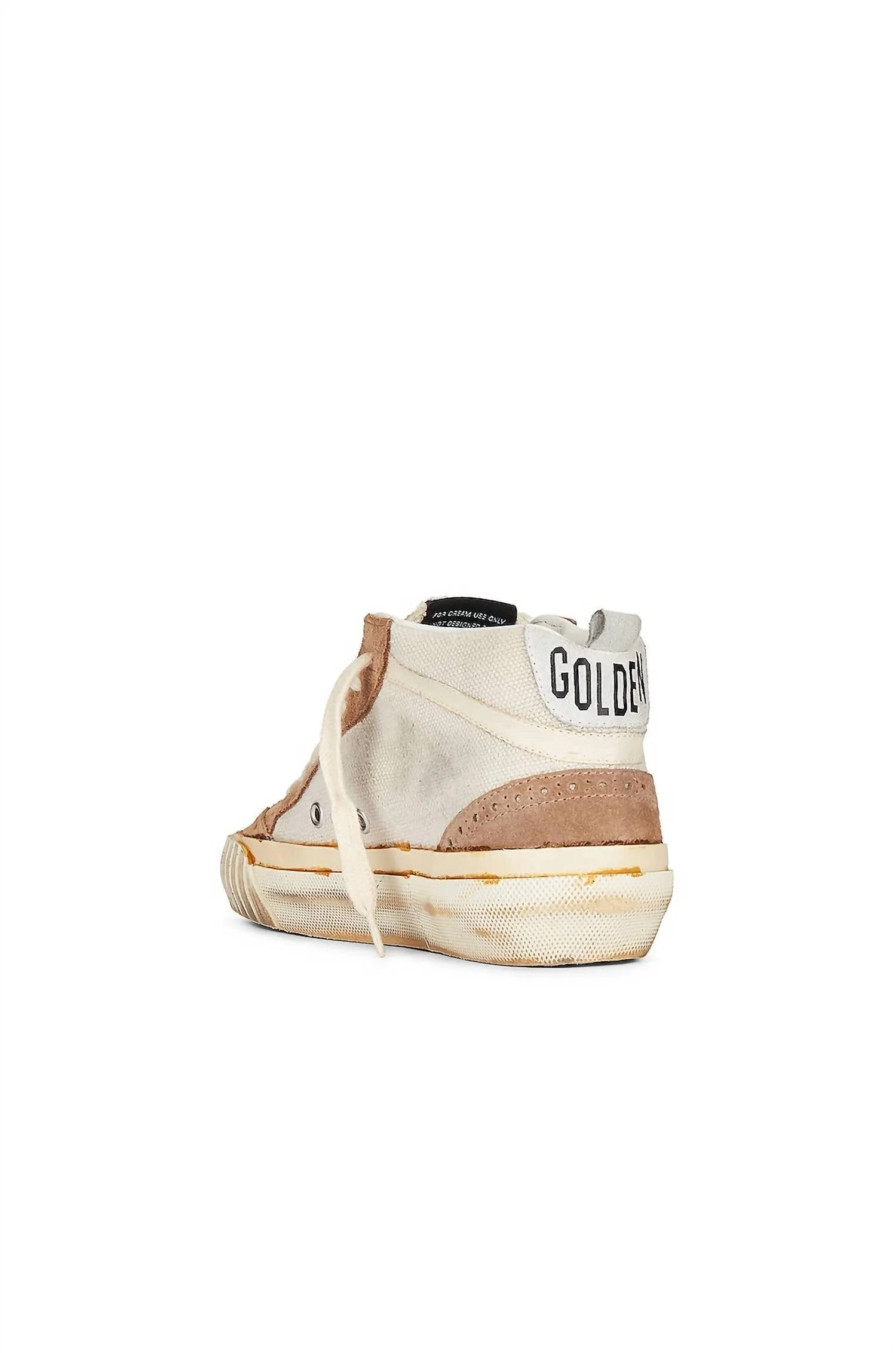 Women's Mid Star Sneakers In Natural White, Brown, Golden, Cream, & Optic White
