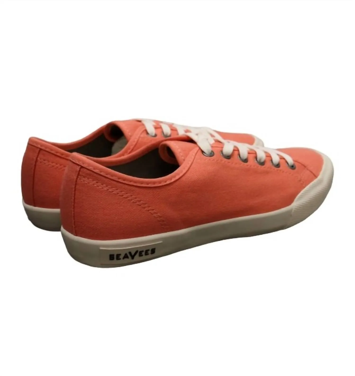 Women's Monterey Sneaker Standard In Coral Cotton Canvas