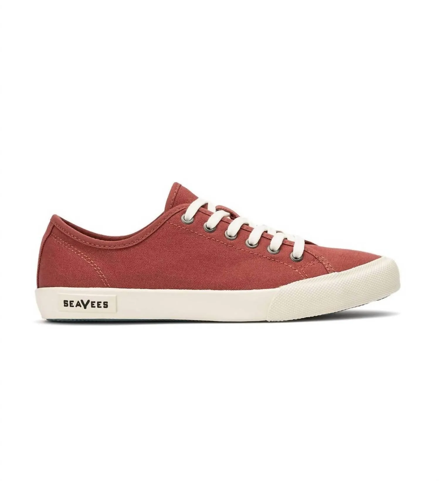 Women's Monterey Sneaker Standard Sneaker In Red Ochre Cotton Canvas