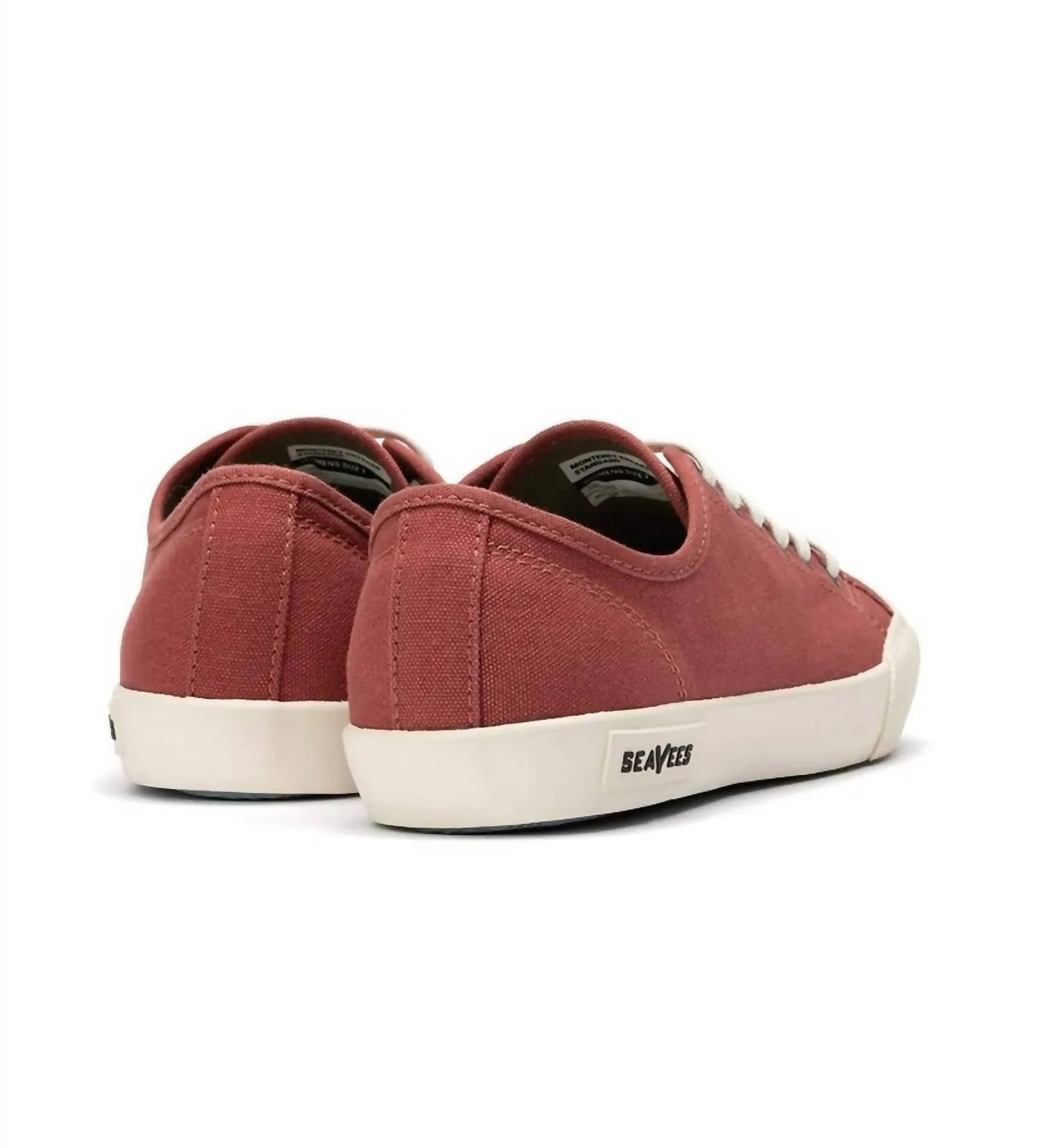 Women's Monterey Sneaker Standard Sneaker In Red Ochre Cotton Canvas