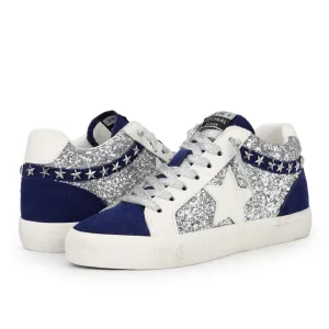Women's Navy Vamp Sneakers In Blue/silver