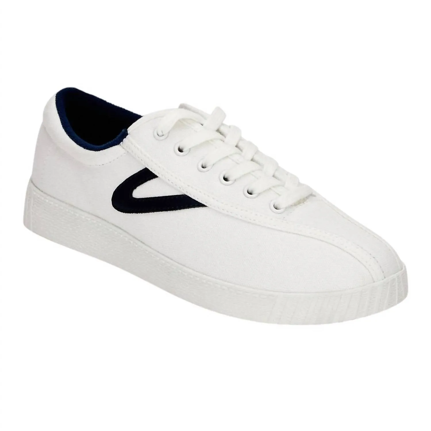 Women's Nylite Canvas Sneaker In White/navy