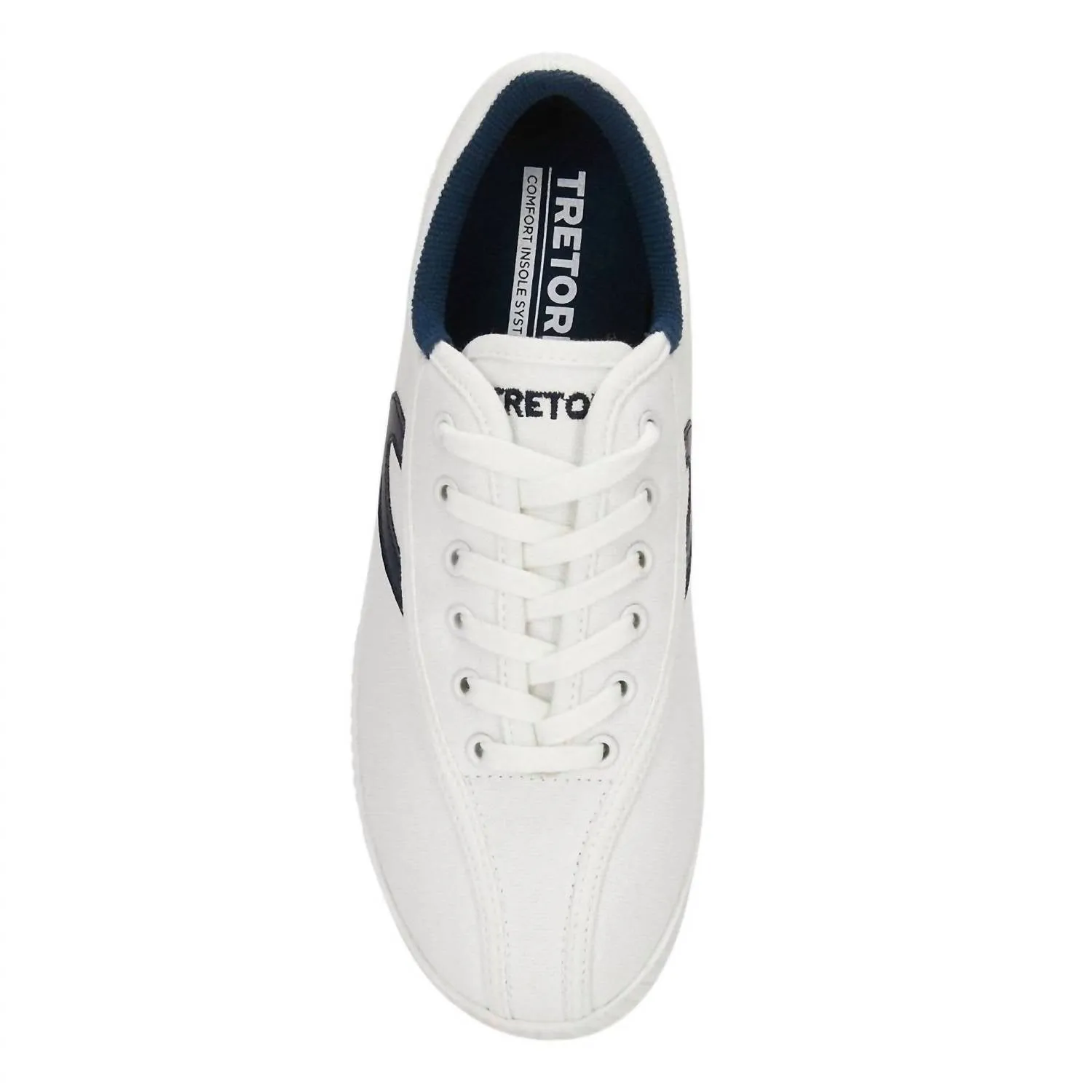 Women's Nylite Canvas Sneaker In White/navy
