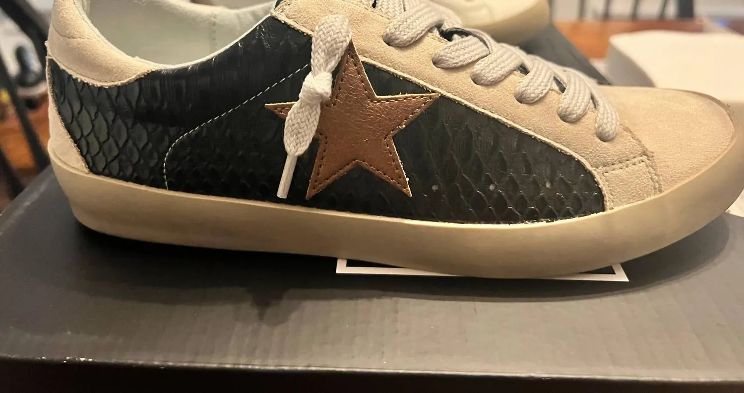 Women's Paula Snake Sneakers In Black