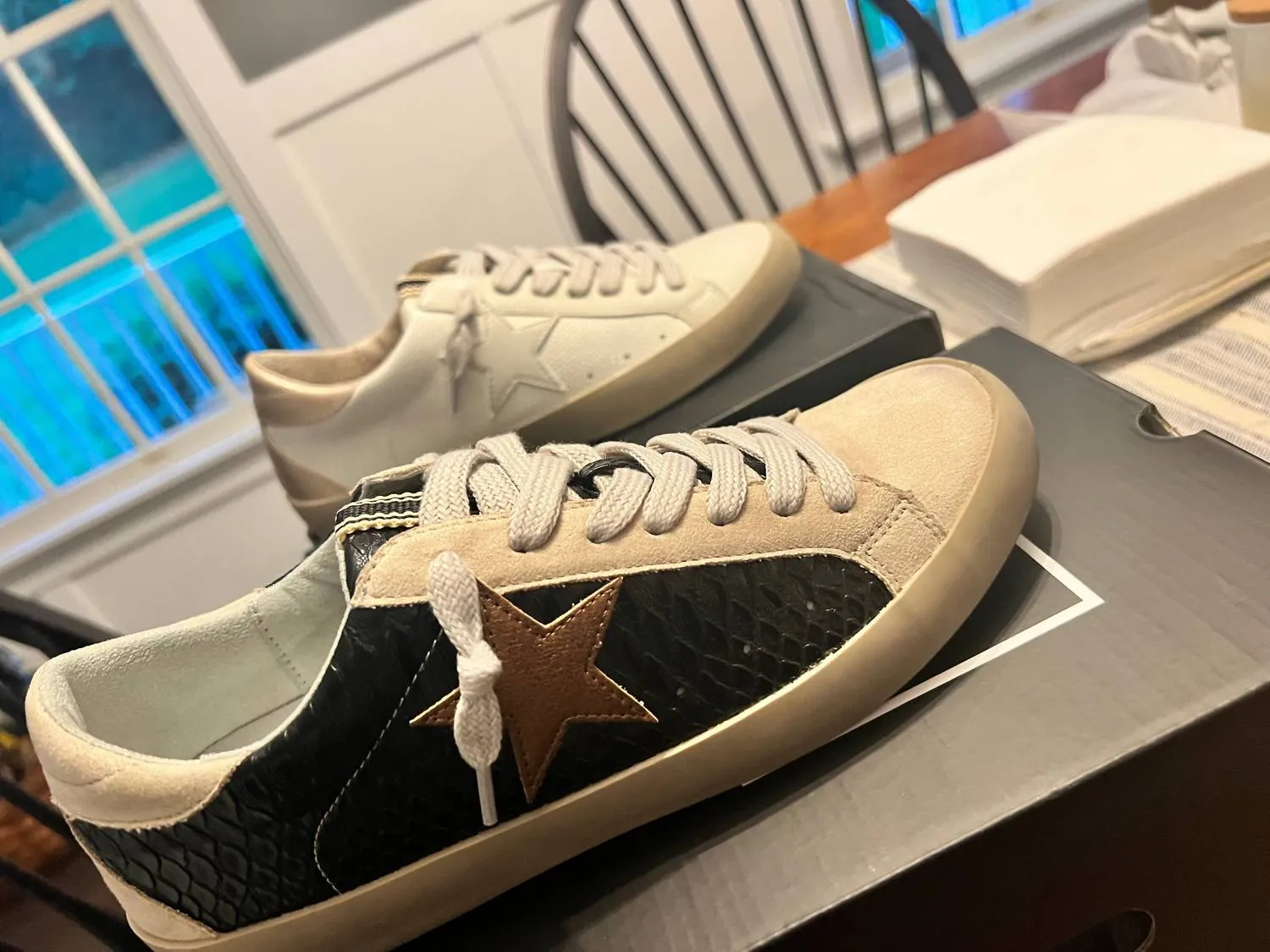 Women's Paula Snake Sneakers In Black
