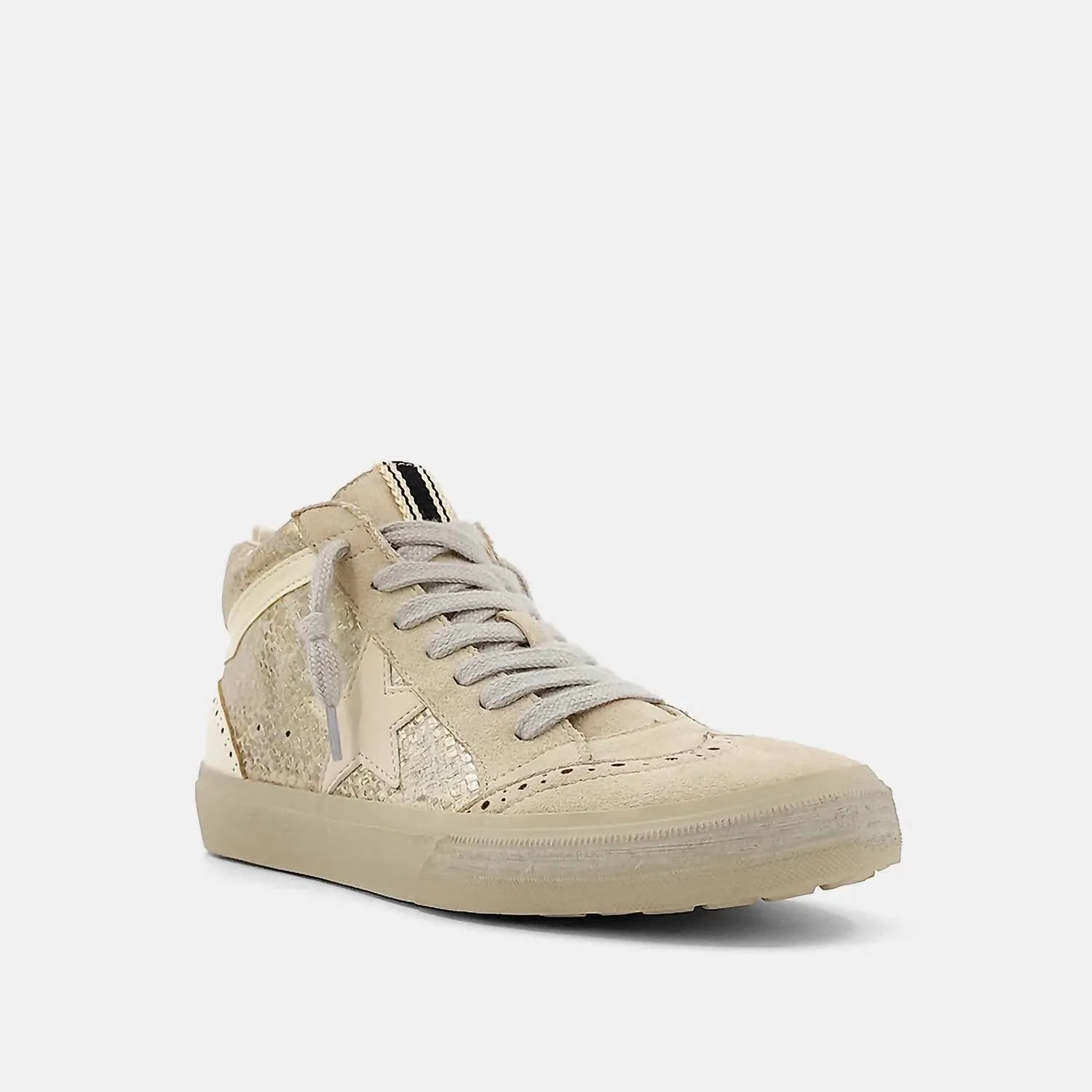 Women's Paulina Sneaker In Gold Snake
