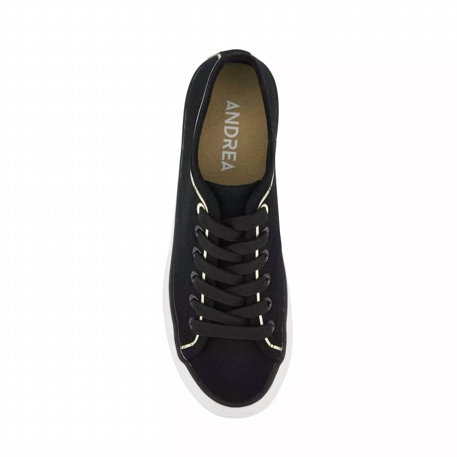 Women's Platform Canvas Sneakers In Black