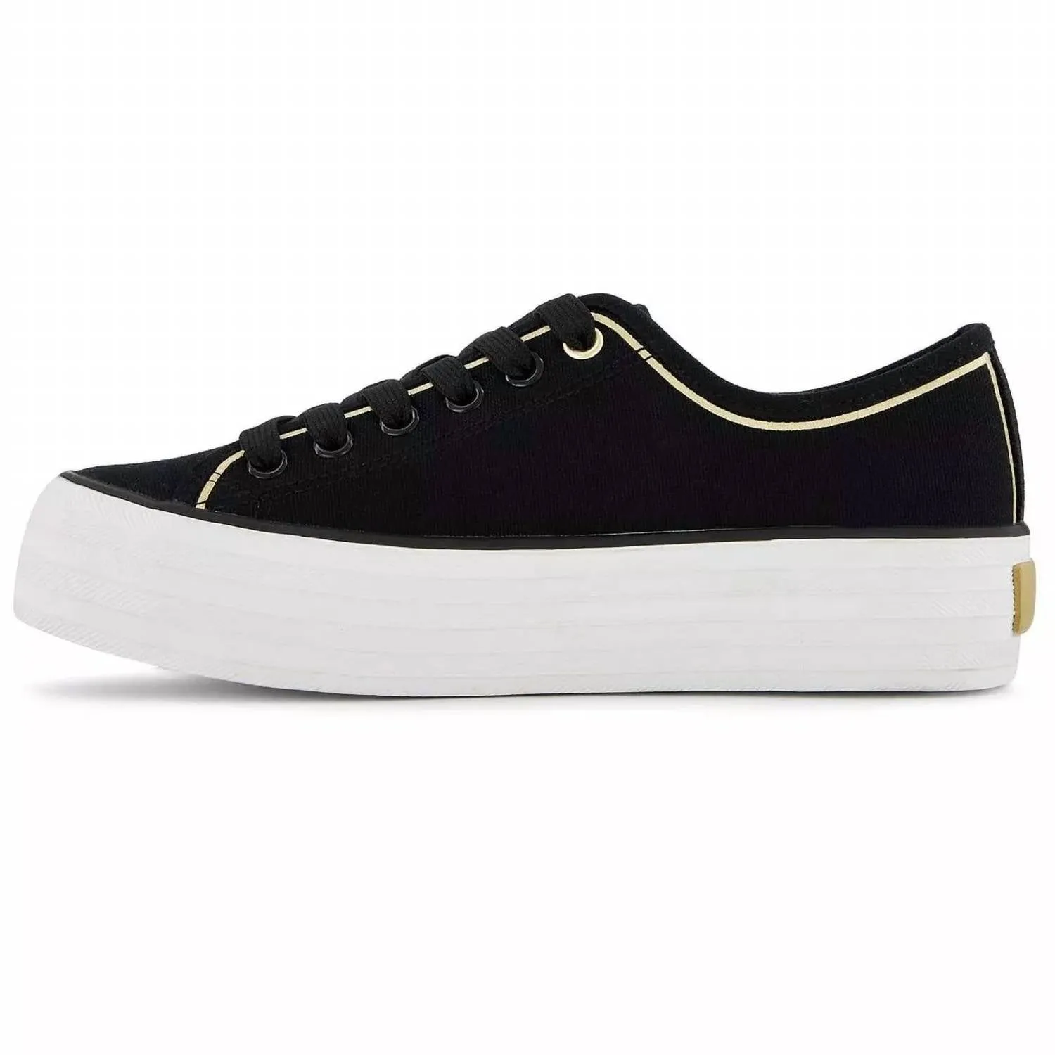 Women's Platform Canvas Sneakers In Black