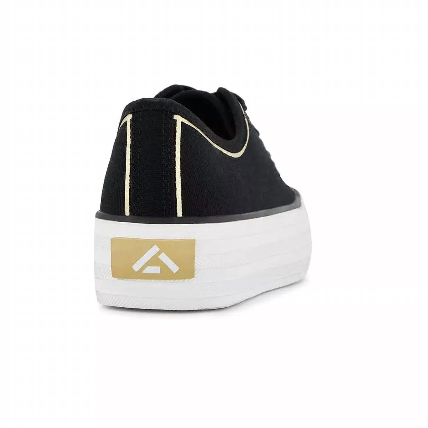 Women's Platform Canvas Sneakers In Black