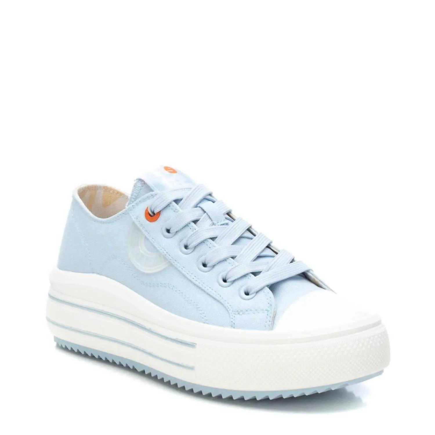 Women's Platform Lace-Up Sneakers In Jeans