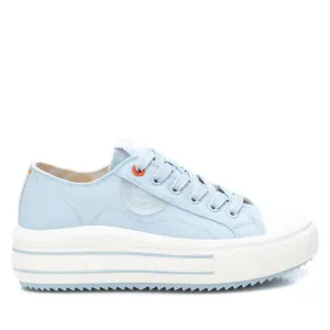 Women's Platform Lace-Up Sneakers In Jeans