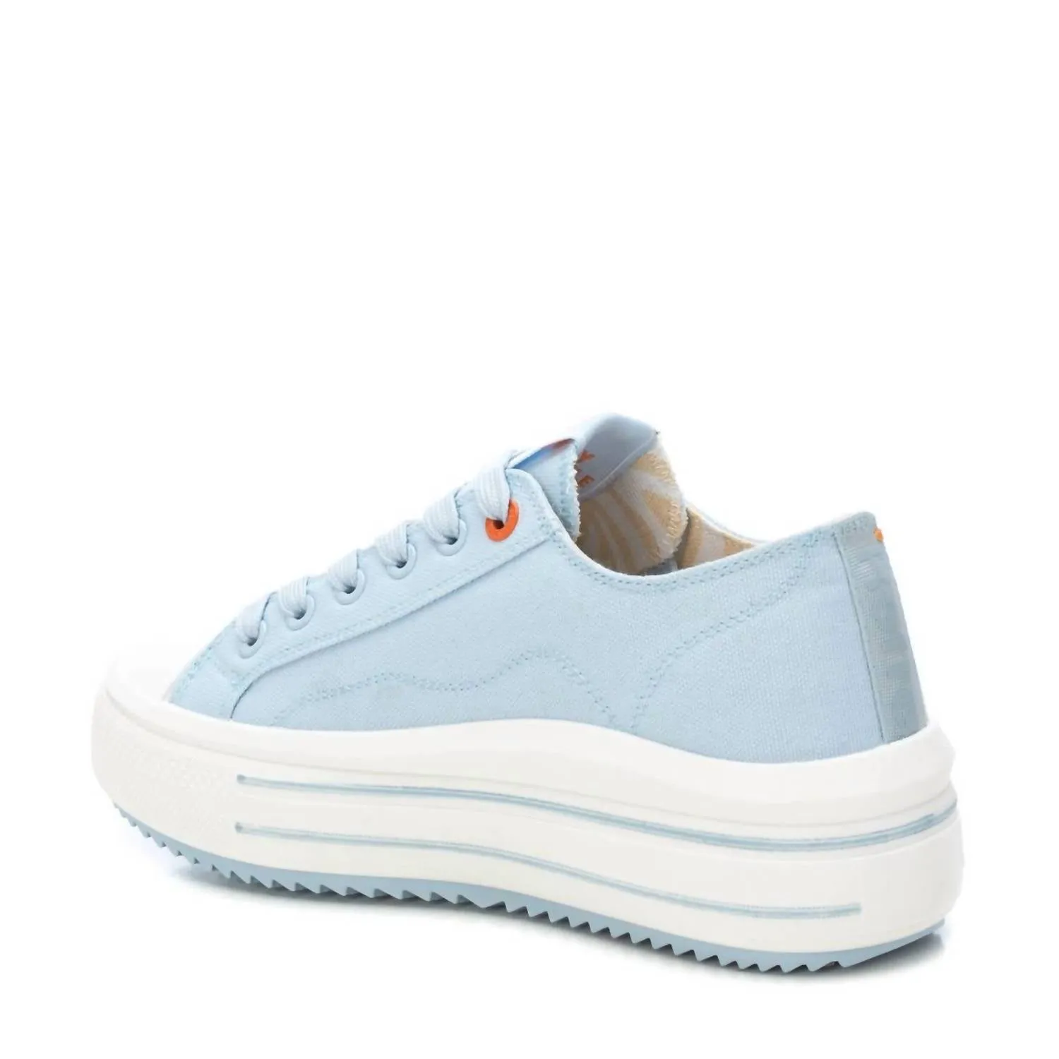 Women's Platform Lace-Up Sneakers In Jeans