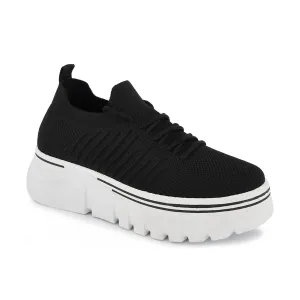 Women's Platform Sneakers In Black