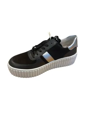 Women's Platform Sneakers In Black/silver