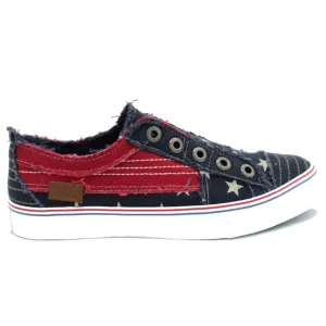 Women's Play Sneakers In Navy/red