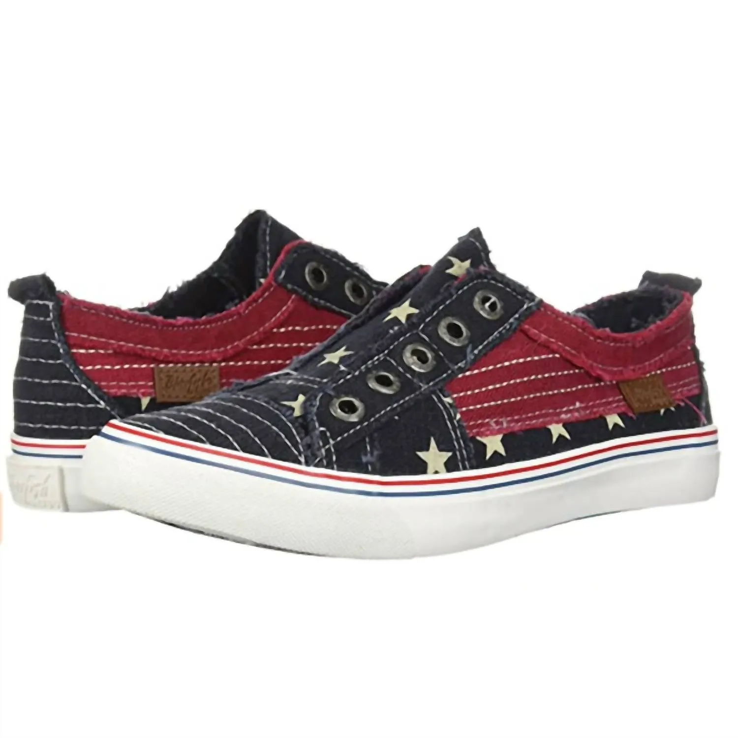 Women's Play Sneakers In Navy/red