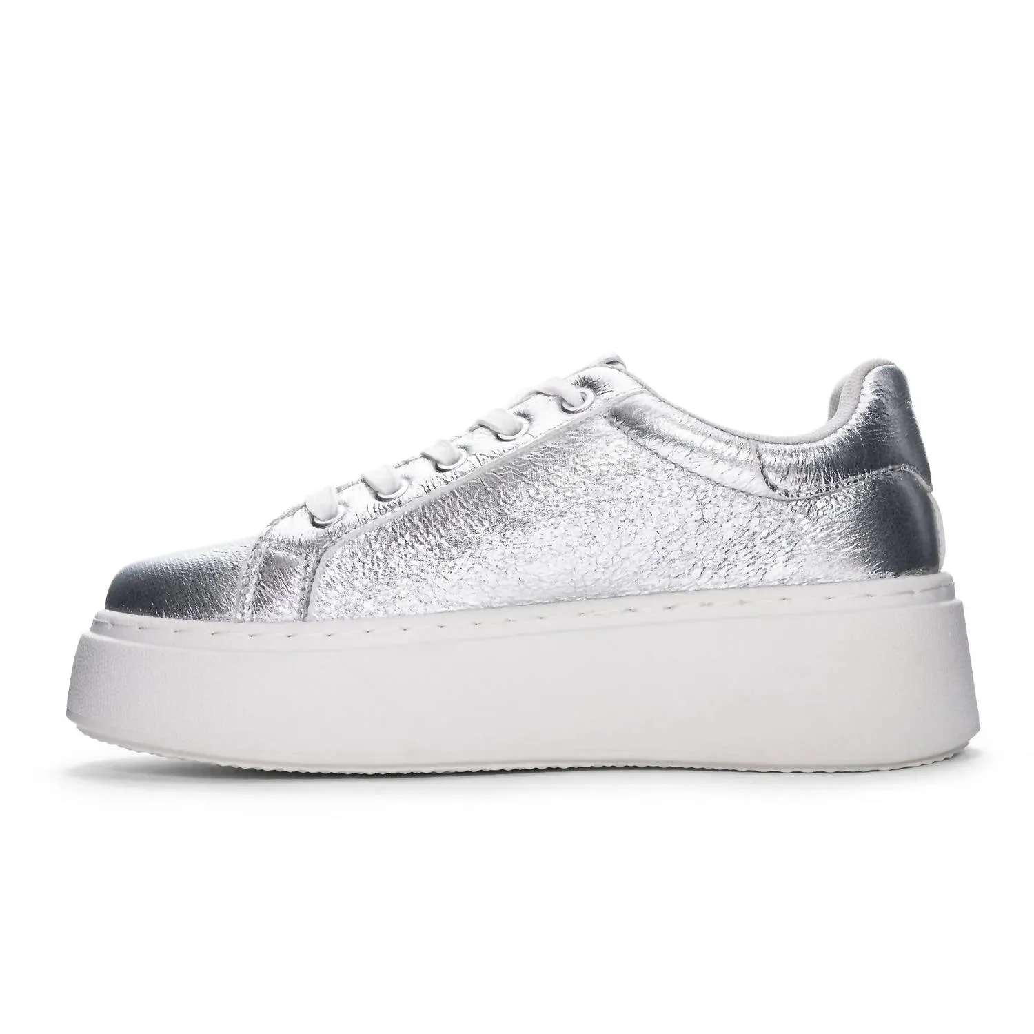 Women's Record Sneaker In Silver Metallic