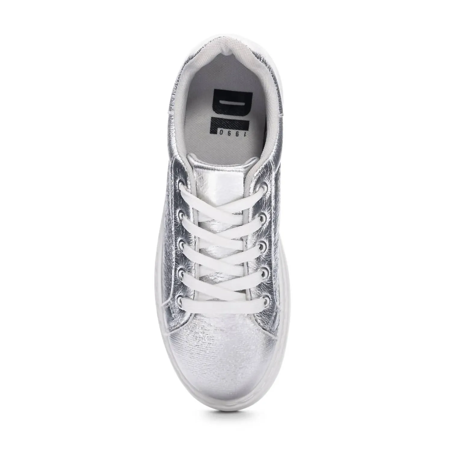 Women's Record Sneaker In Silver Metallic