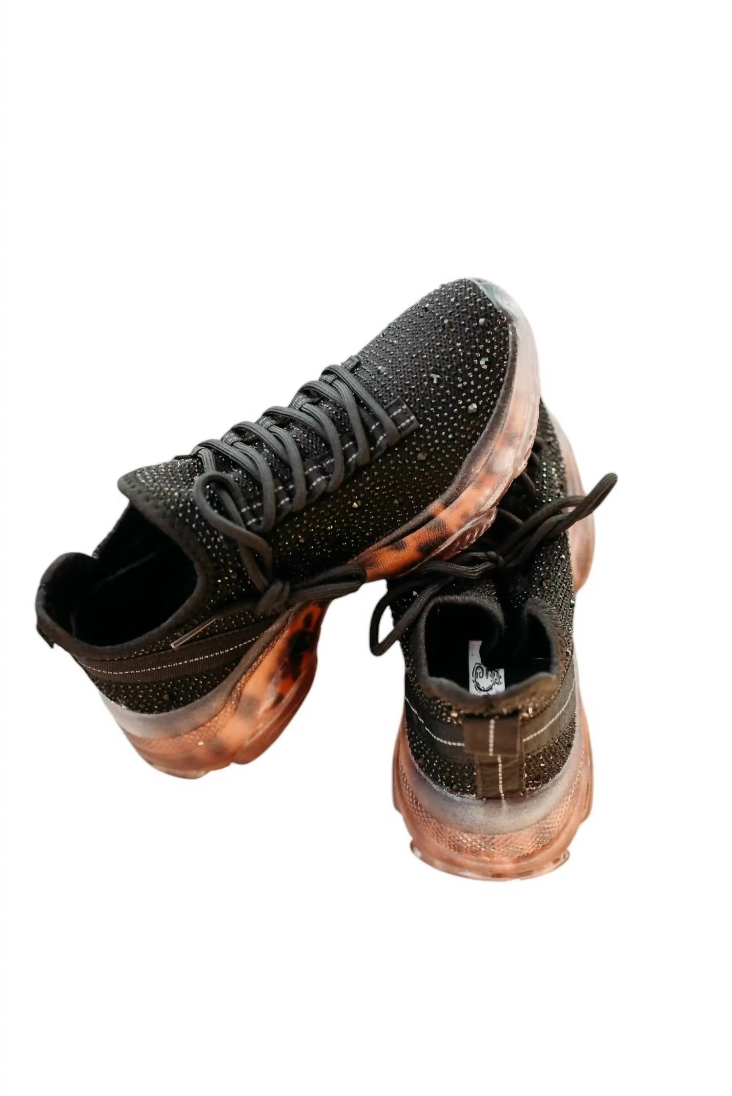 Women's Rhinestone Hella Sneaker In Black