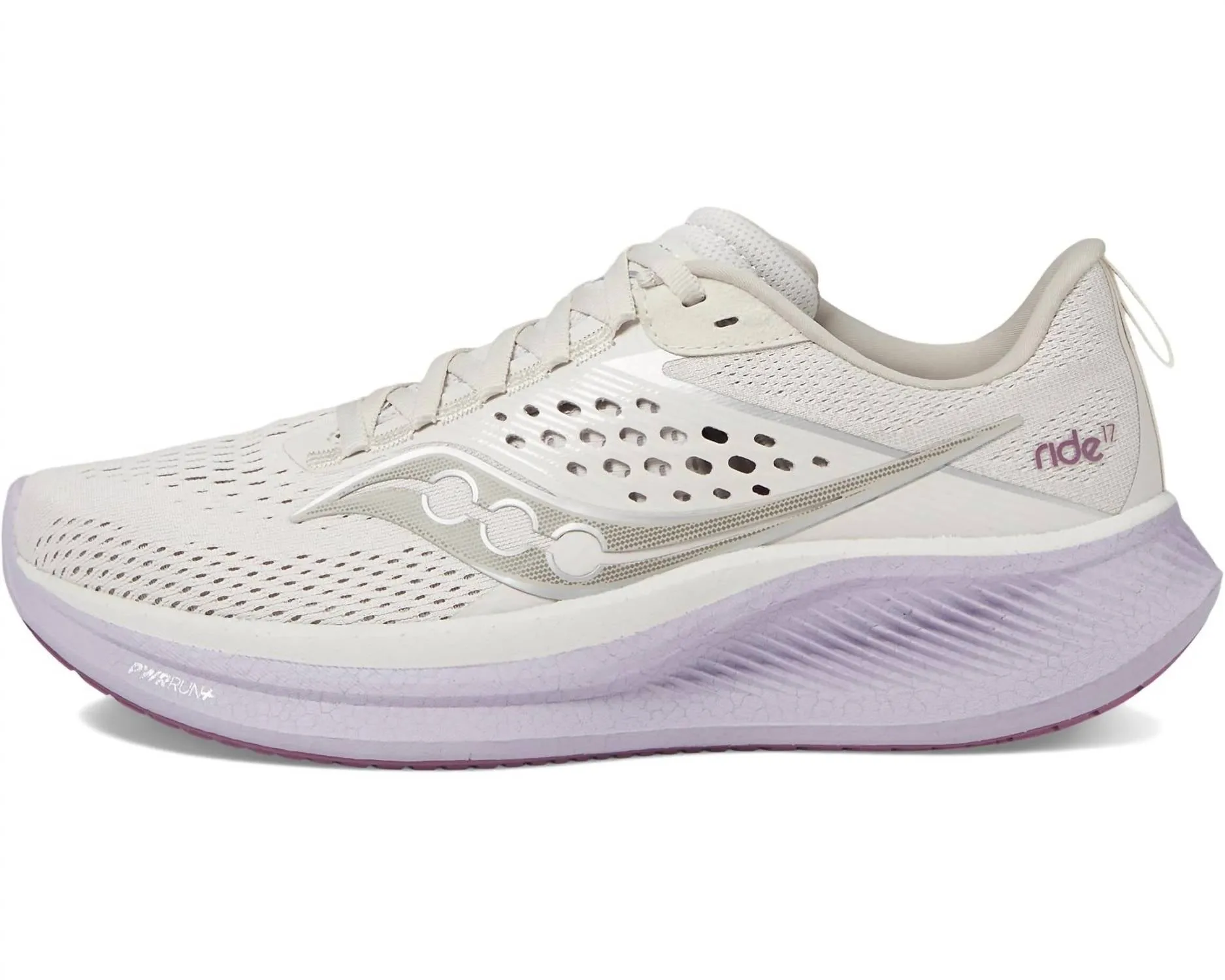 Women's Ride 17 Running Shoes In Moon/viola
