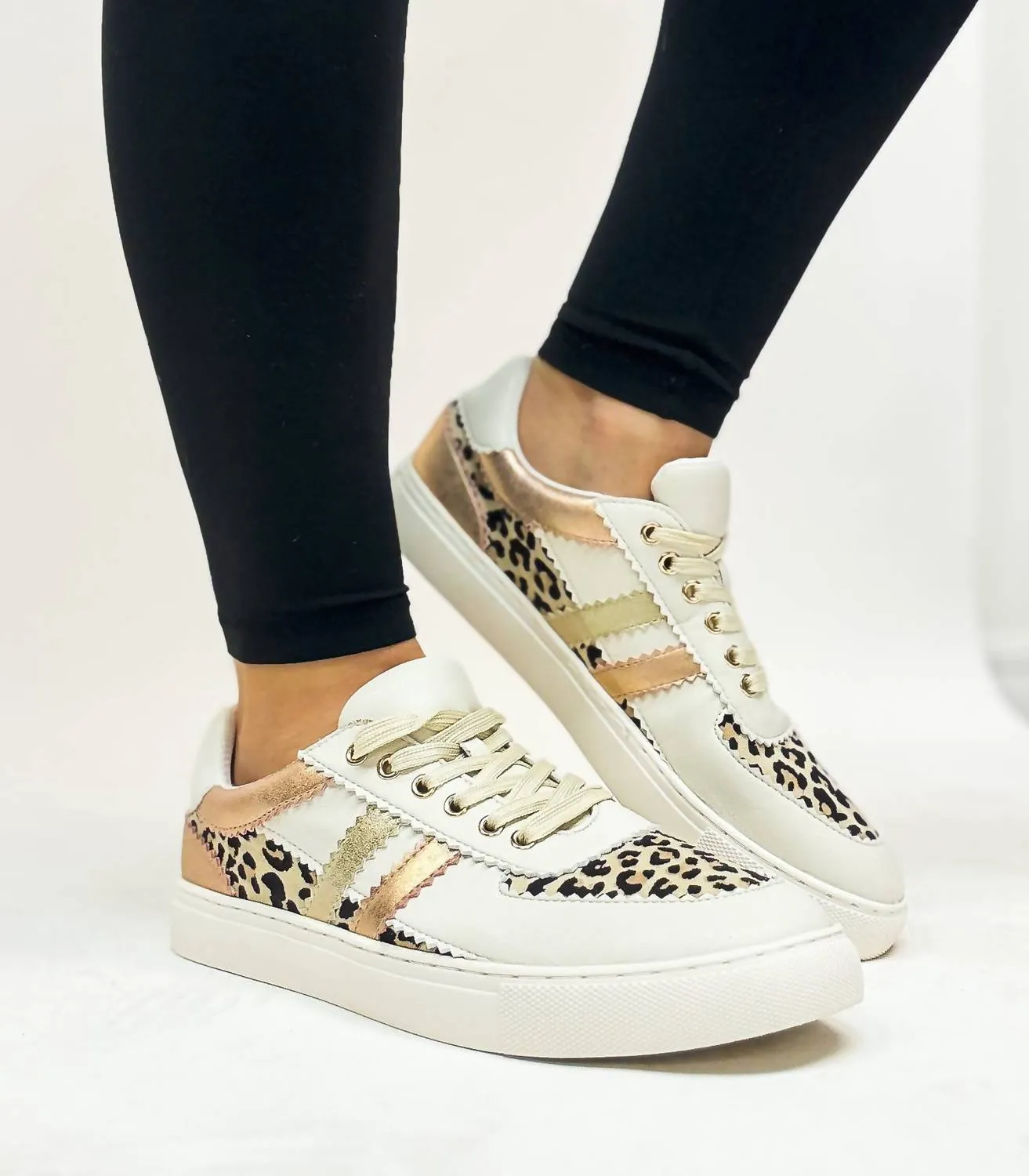 Women's Rizz Leopard Sneakers In Sand