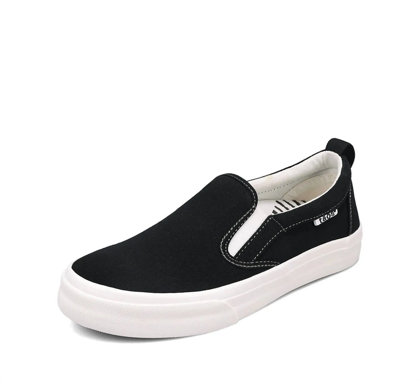Women's Rubber Soul Canvas Sneakers In Black/white Canvas