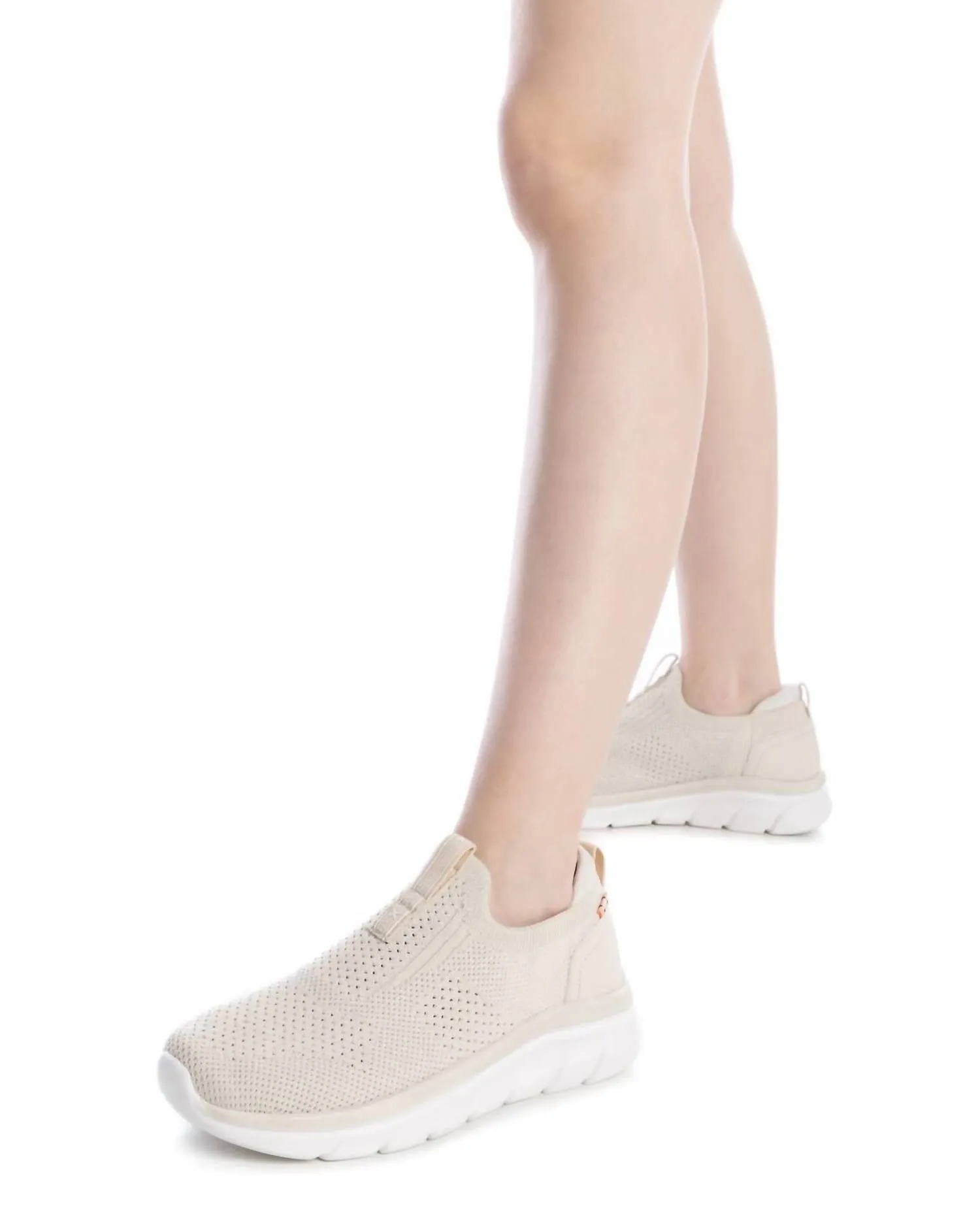 Women's Slip On Casual Sneakers In Beige