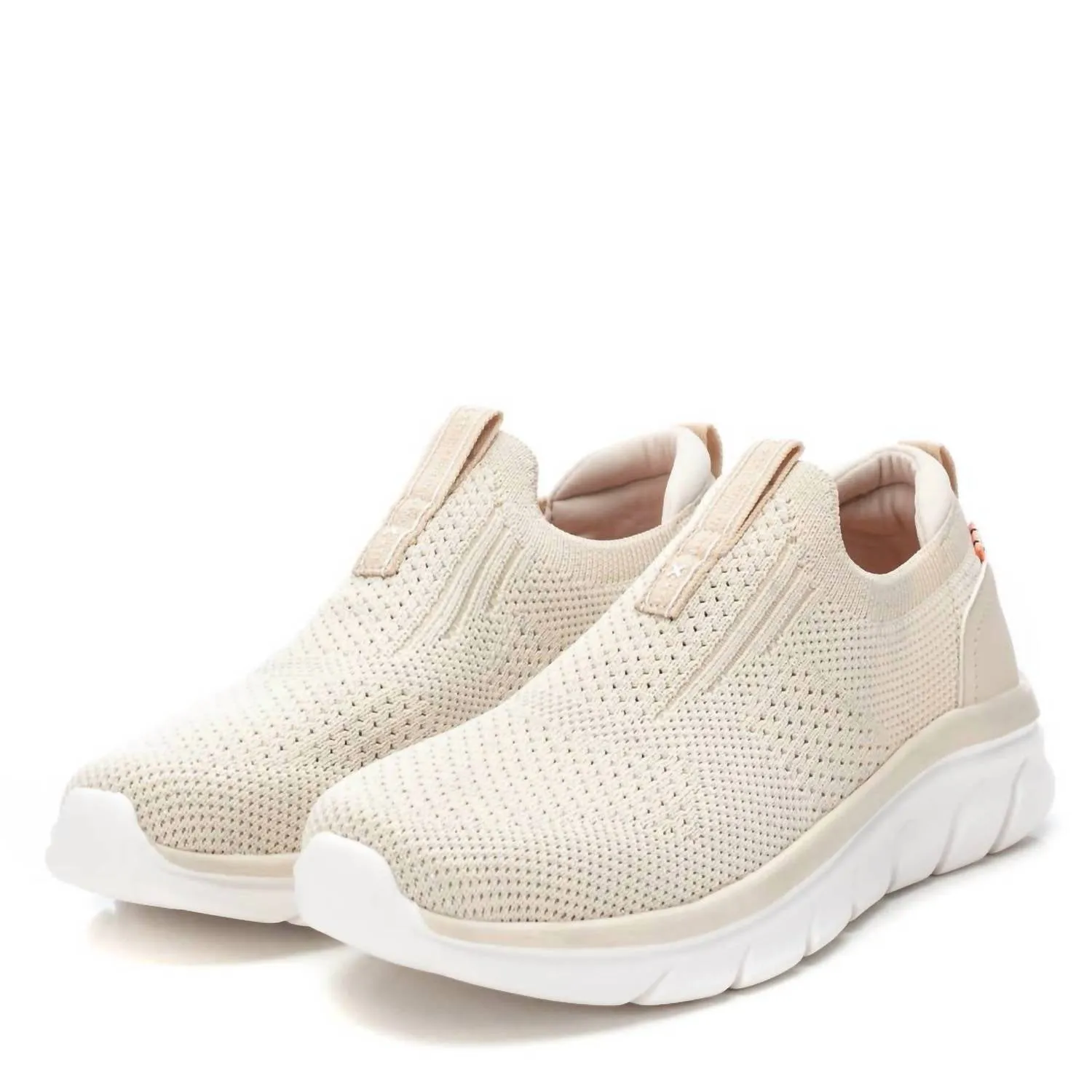 Women's Slip On Casual Sneakers In Beige