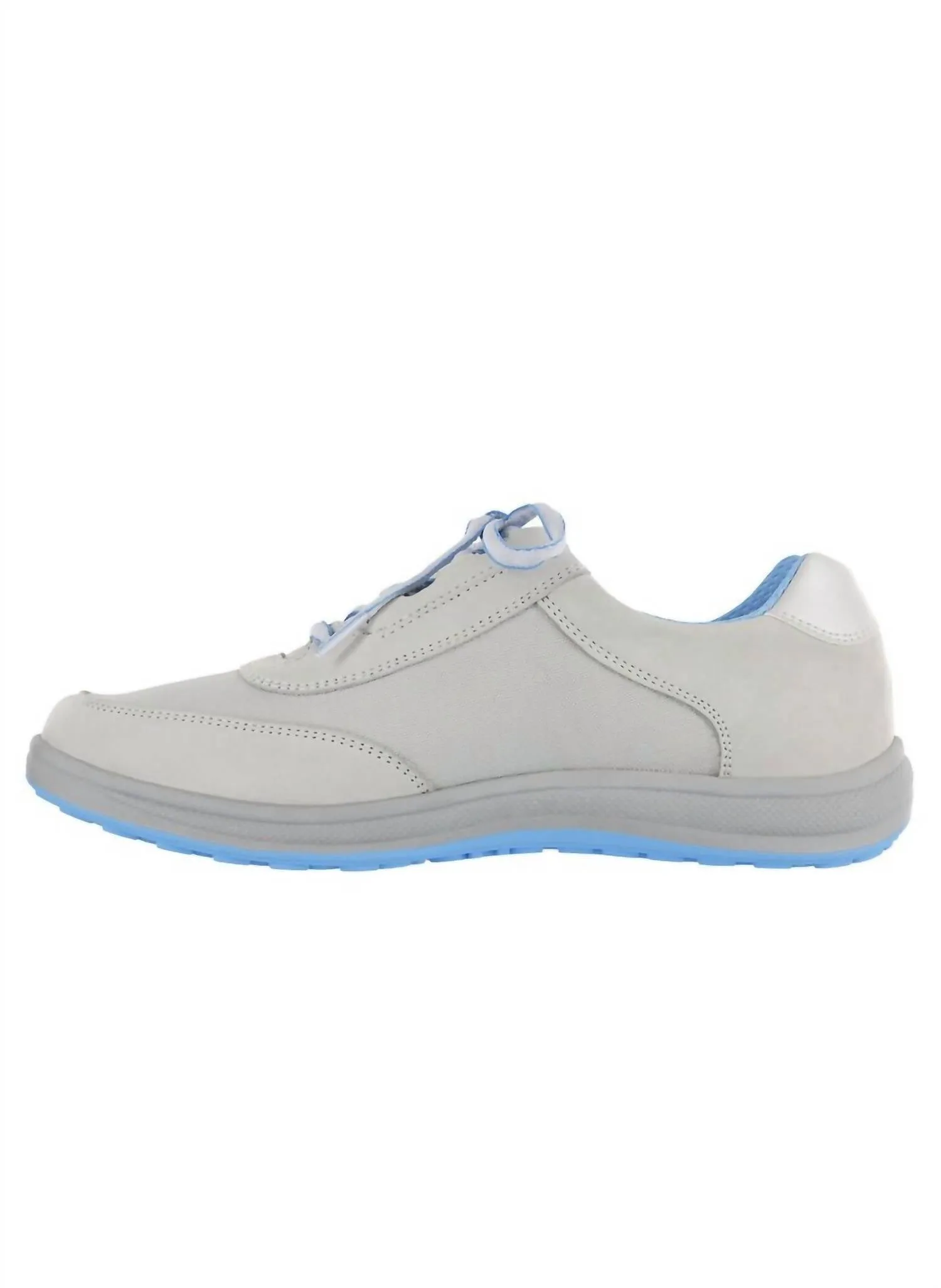 Women's Sporty Lace Up Sneaker - Medium In Silver