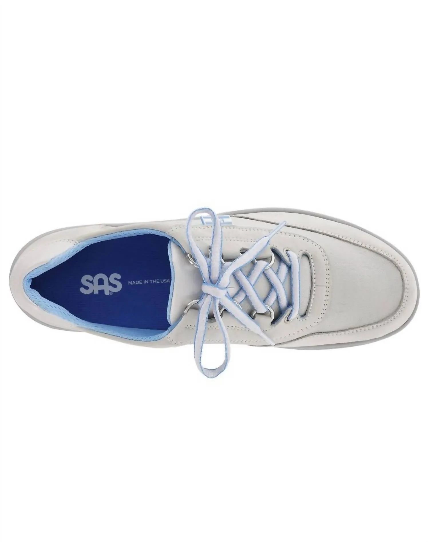 Women's Sporty Lace Up Sneaker - Medium In Silver