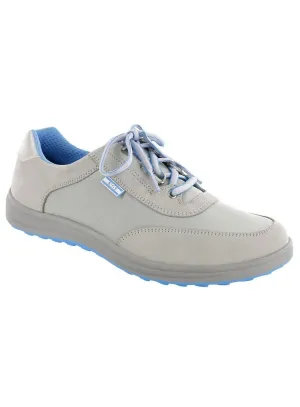 Women's Sporty Lace Up Sneaker - Medium In Silver