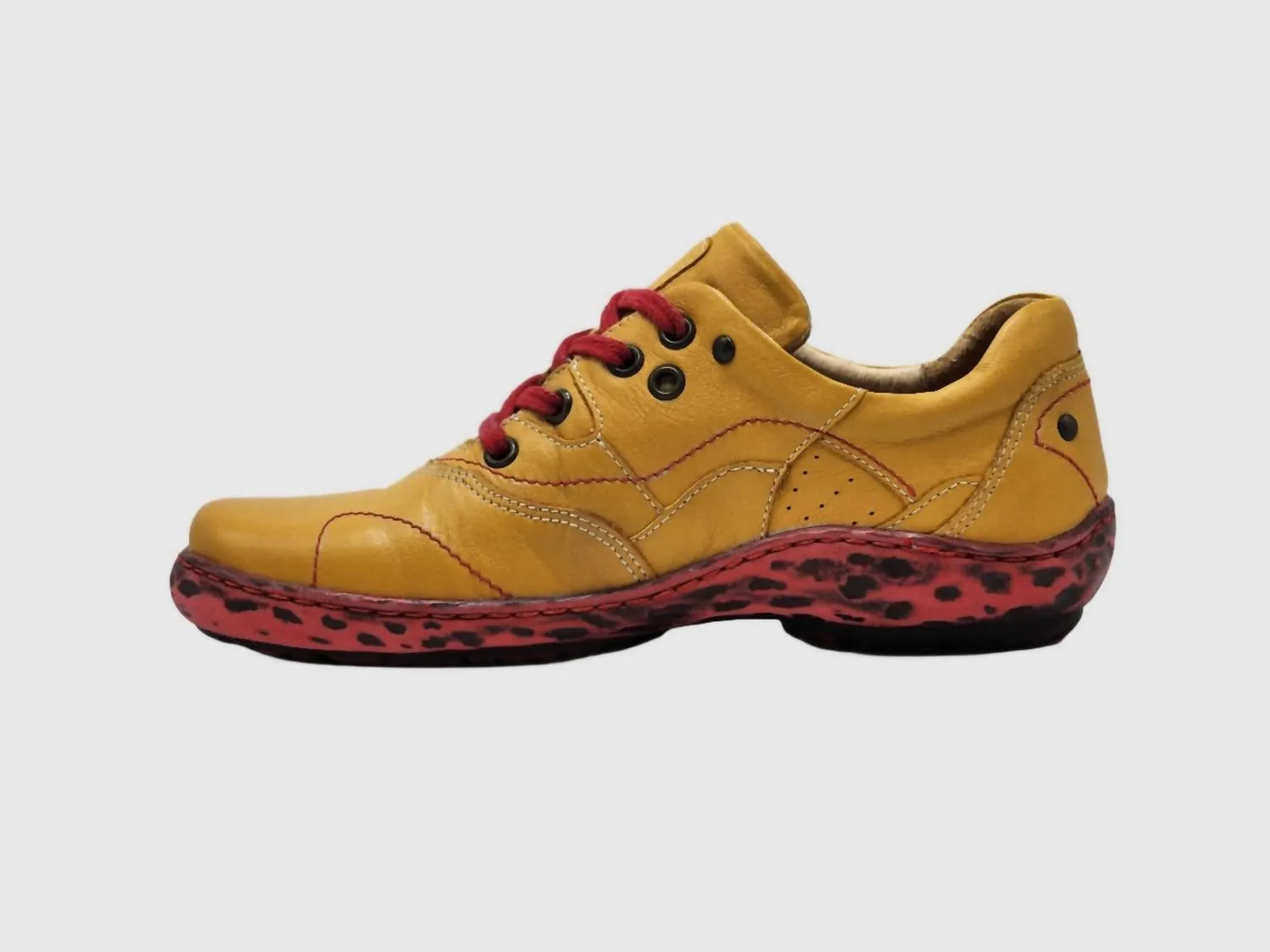 Women's Summertime Shoes In Yellow/red