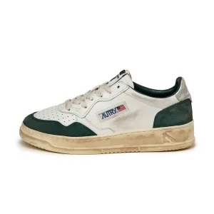 Women's Super Vintage Low Top Sneaker In White/green