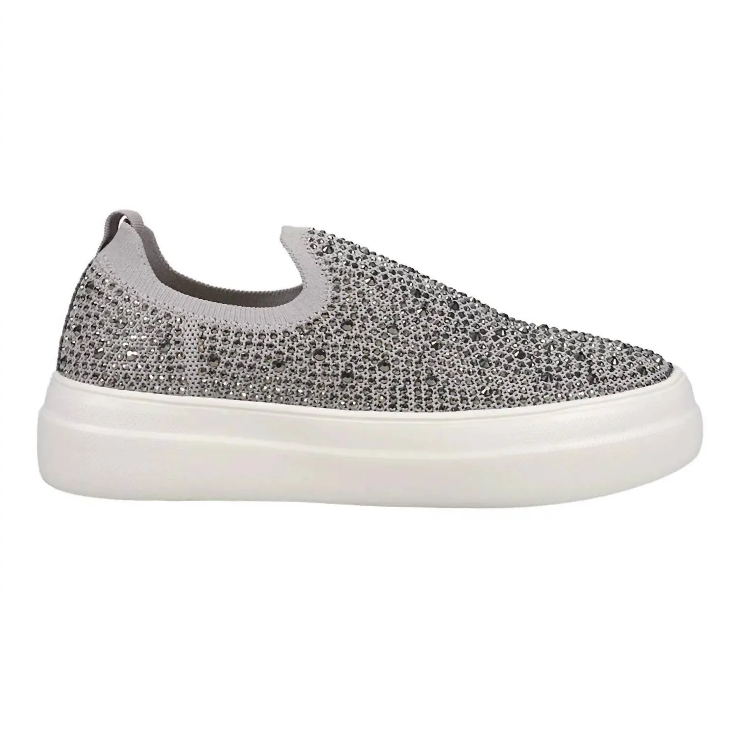 Women's Swank Shoes In Grey Crystals