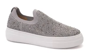 Women's Swank Shoes In Grey Crystals
