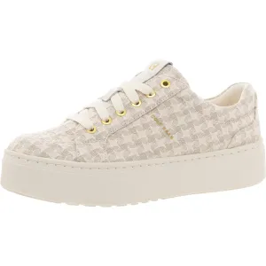 Womens Textured Man Made Casual And Fashion Sneakers