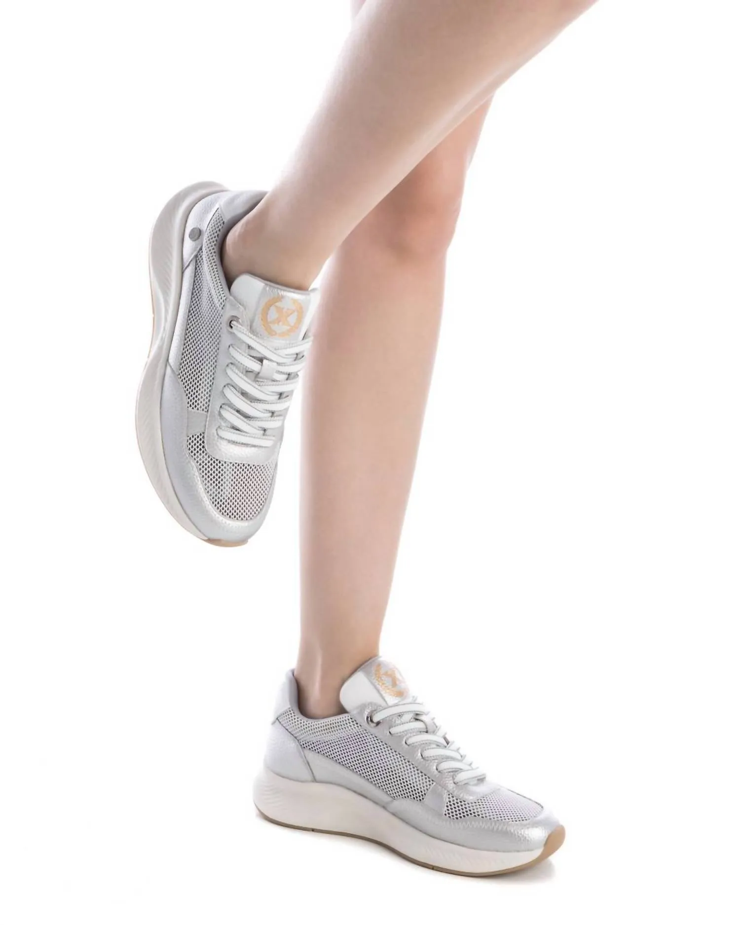 Women's Trainer Sneakers In Silver