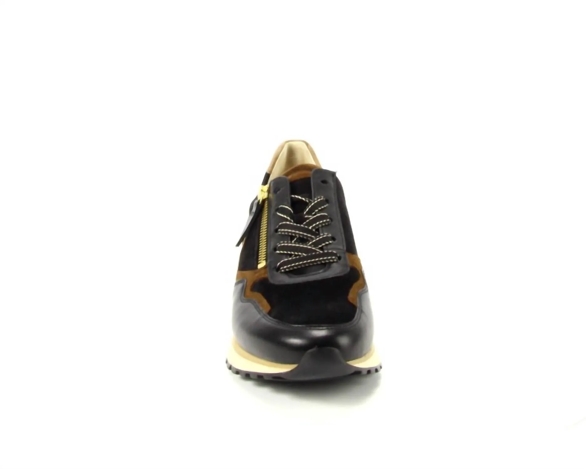 Women's Trendy Sneaker In Black/whiskey