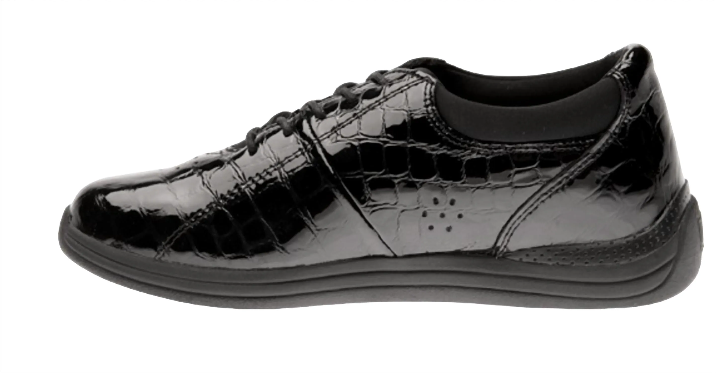 Women's Tulip Sneaker In Black Croc