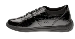 Women's Tulip Sneaker In Black Croc