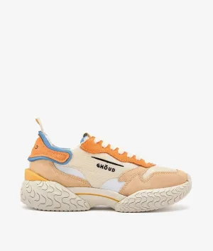 Women's Tyre Trainer Sneakers In Cream Orange