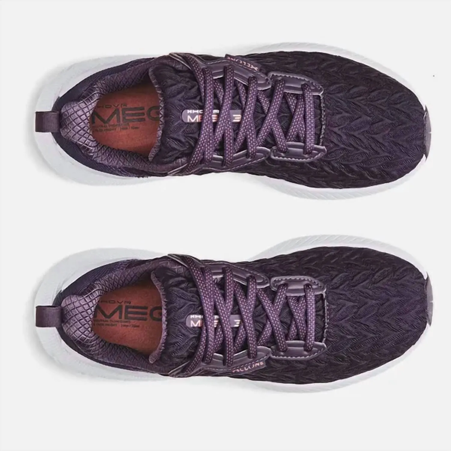 Women's Ua Hovr Mega 3 Clone Running Shoe In Tux Purple/white