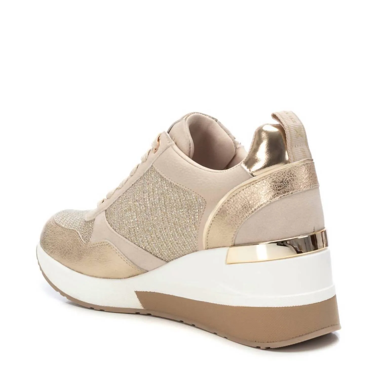 Women's Wedge Fashion Sneakers In Gold