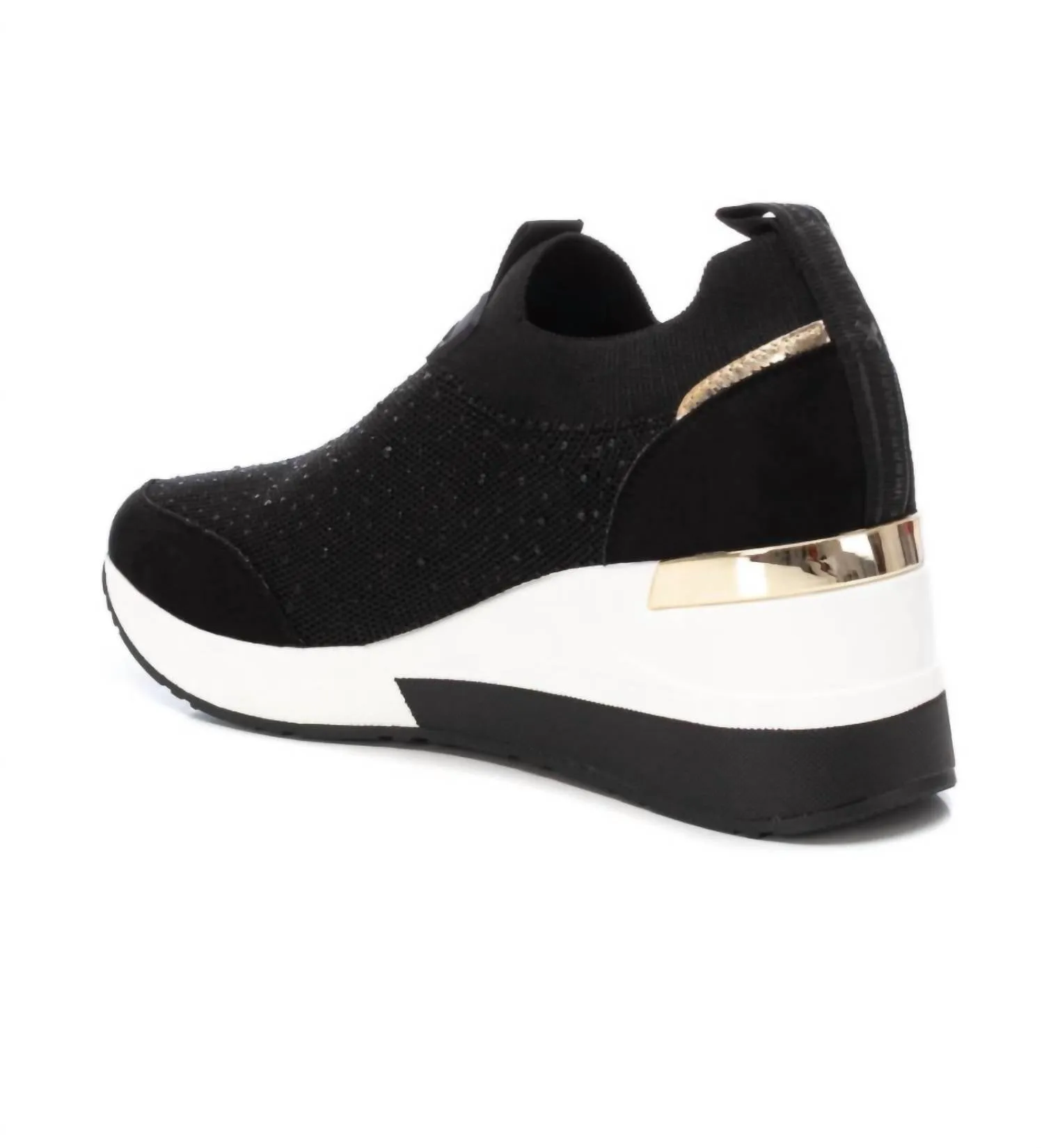 Women's Wedge Sneakers In Black