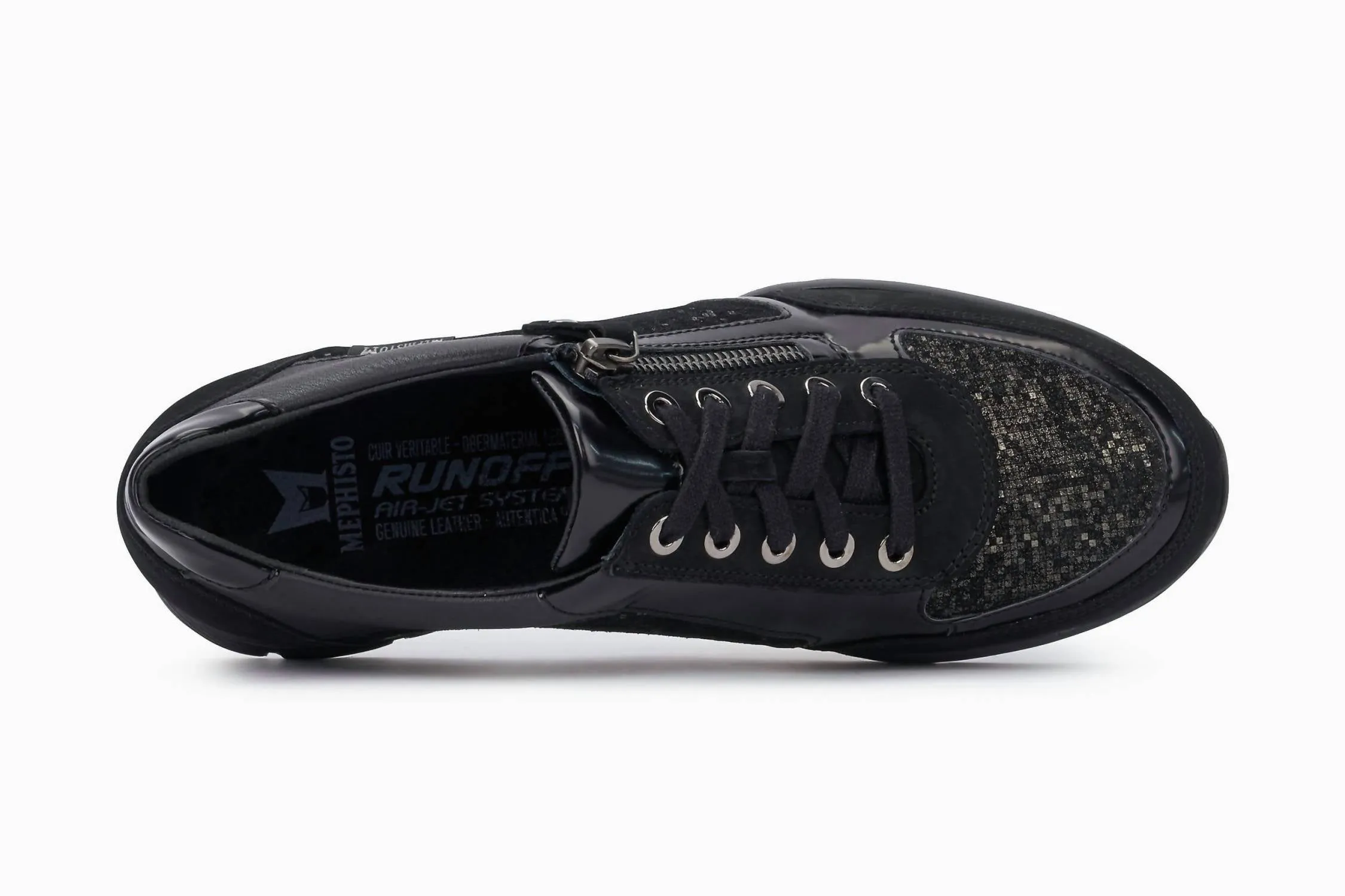 Women's Ylona Zipper Sneaker In Fancy Black