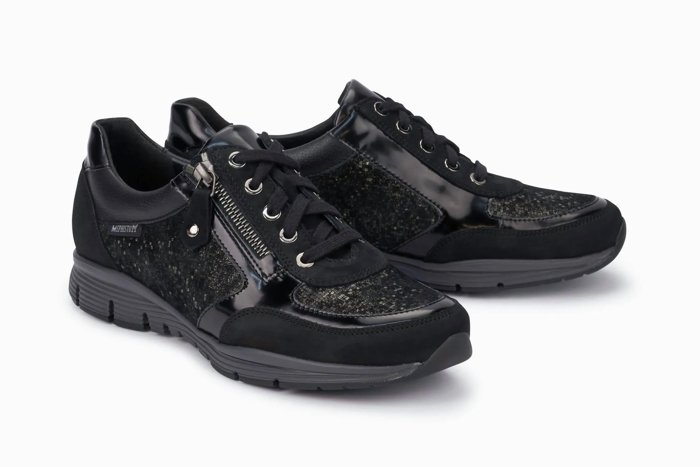 Women's Ylona Zipper Sneaker In Fancy Black
