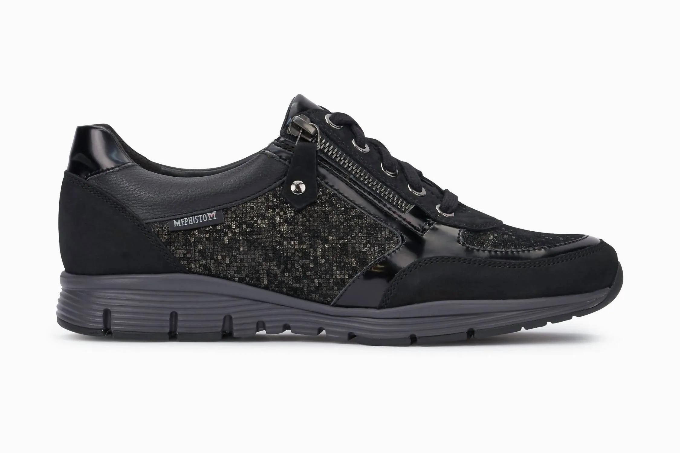Women's Ylona Zipper Sneaker In Fancy Black