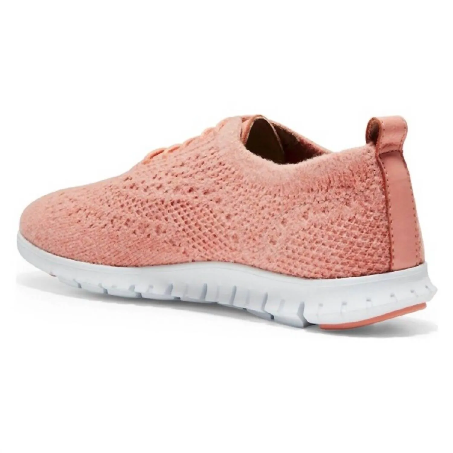 Women's Zerogrand Stitchlite Wool Oxford Sneakers In Coral Almond Heather