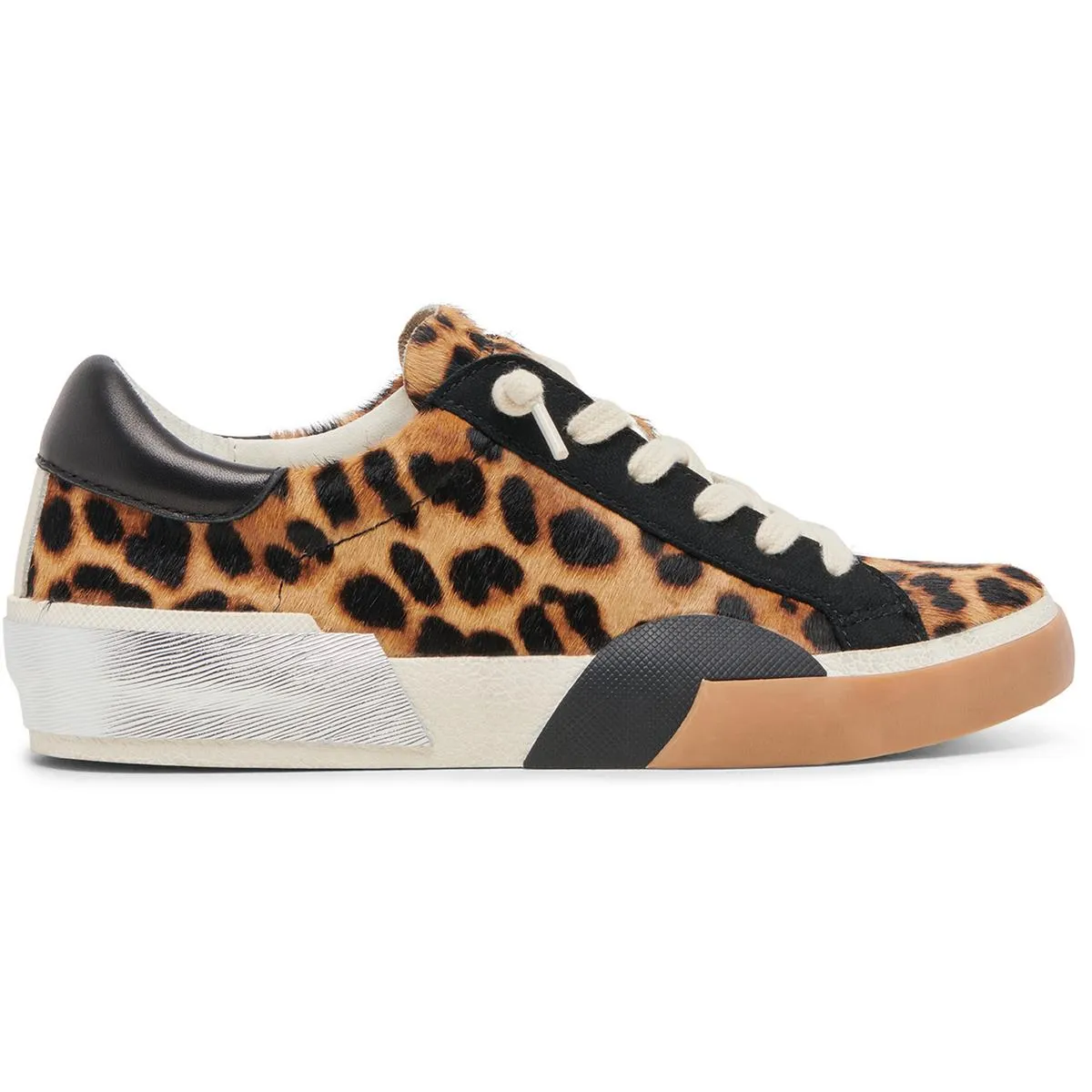 Zina Womens Calf Hair Metallic Casual and Fashion Sneakers