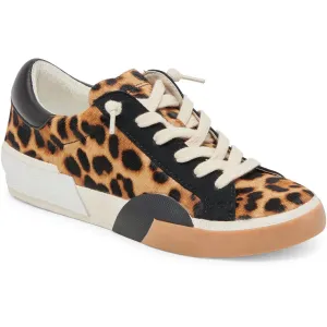 Zina Womens Calf Hair Metallic Casual and Fashion Sneakers